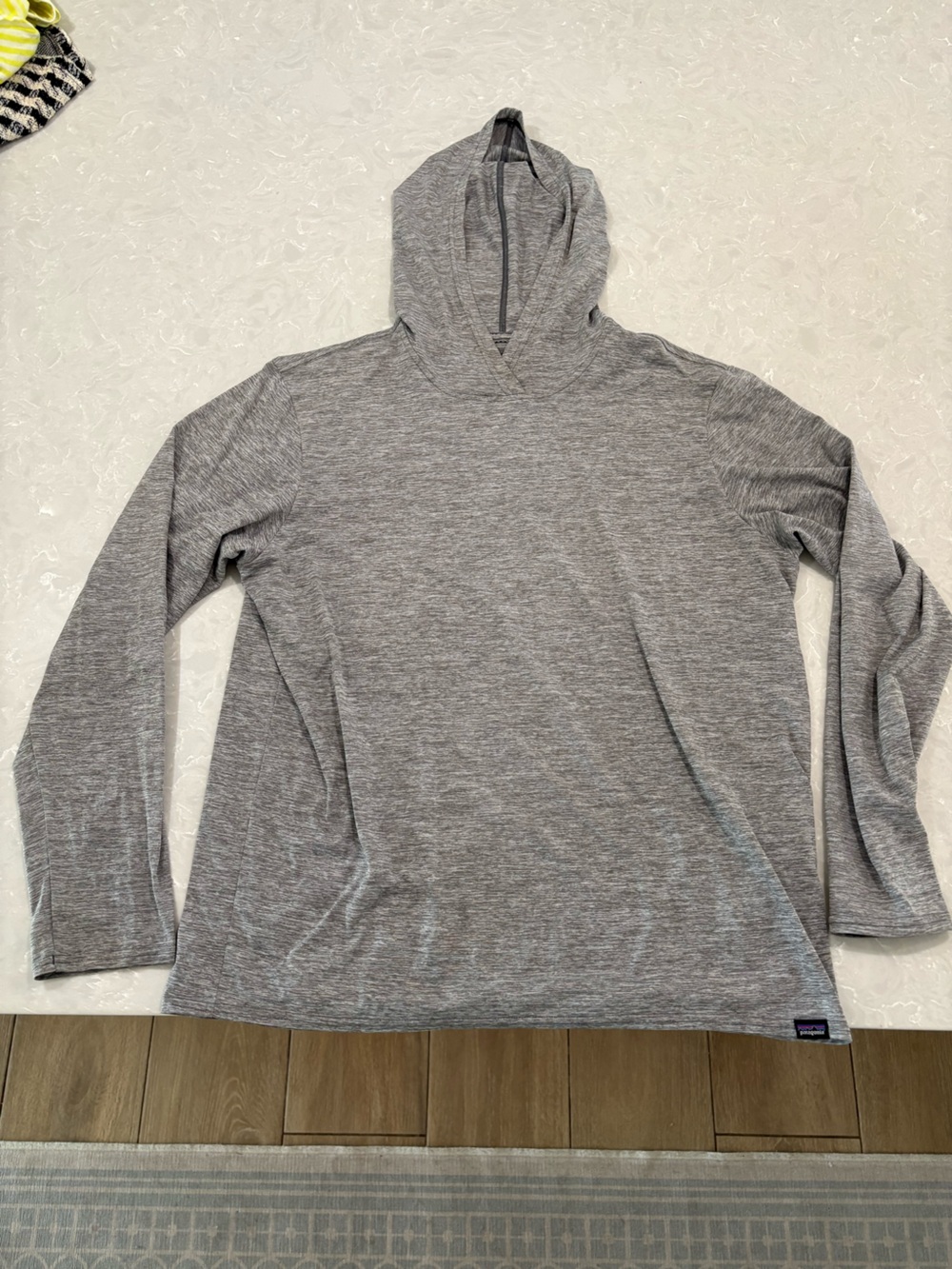 Patagonia Men's Heather Gray Lightweight Hooded Long Sleeve - Patagonia